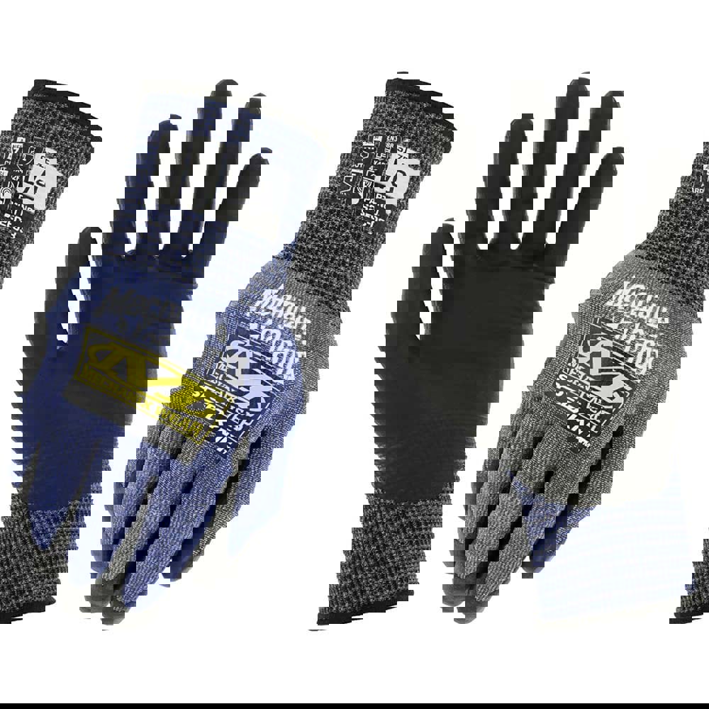 Cut & Abrasion-Resistant Gloves: Size M, ANSI Cut A7, Urethane, HPPE